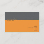 Plain Elegant Eenvoudig Sinaasappel / Grijze Stree Visitekaartje (Achterkant)