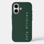 Plain Elegant Grayish Green Minimalist Case-Mate iPhone Case (Achterkant)