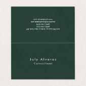 Plain Elegant Grayish Green Minimalist Visitekaartje (Buitenkant ongevouwen)