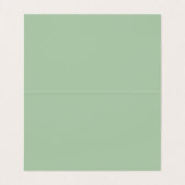 Plain Elegant Grayish Green Minimalist Visitekaartje (Binnenkant ongevouwen)