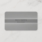 Plain Elegant Grey Minimalist Modern Visitekaartje (Voorkant)
