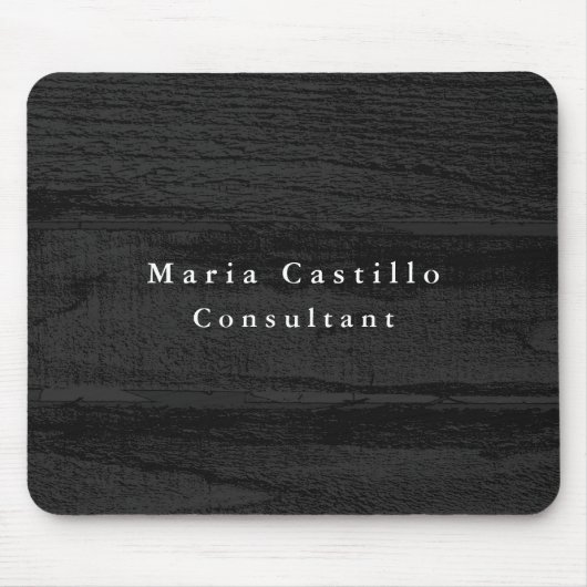 Plain Elegant Grey Wood Minimalist Modern Muismat (Voorkant)