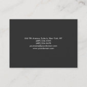 Plain Elegant Grijs Geel Minimalist Visitekaartje (Achterkant)