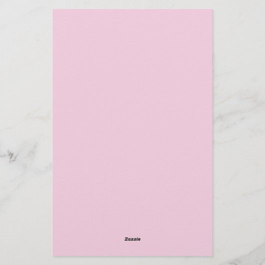 Plain Elegant Licht Roze Eenvoudig Minimalistisch  Briefpapier (Achterkant)