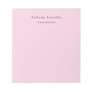 Plain Elegant Licht Roze Eenvoudig Minimalistisch  Notitieblok