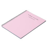 Plain Elegant Licht Roze Eenvoudig Minimalistisch Notitieboek (Linkerzijde)
