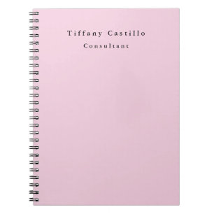 Plain Elegant Licht Roze Eenvoudig Minimalistisch  Notitieboek