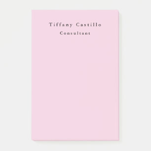 Plain Elegant Licht Roze Eenvoudig Minimalistisch  Post-it® Notes