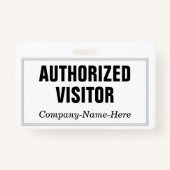Plain, Elegant "MACHTIGDE VISITOR"-badge Badge (Voorkant)