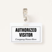 Plain, Elegant "MACHTIGDE VISITOR"-badge Badge (Achterkant met clip)