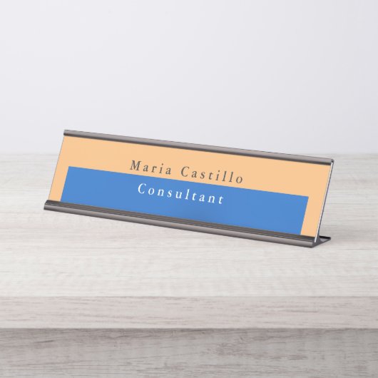 Plain Elegant minimalist Bureau Naambordje (Voorkant)