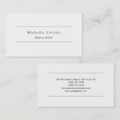 Plain Elegant Minimalist Modern Attorney at Law Visitekaartje (Voorkant / Achterkant)