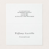 Plain Elegant minimalist Modern Premium Linen Visitekaartje (Buitenkant ongevouwen)