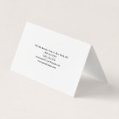 Plain Elegant minimalist Modern Premium Linen Visitekaartje (Achterkant)