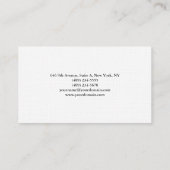Plain Elegant minimalist Modern Premium Linen Visitekaartje (Achterkant)