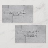 Plain Elegant Modern Gray Wall Visitekaartje (Voorkant / Achterkant)