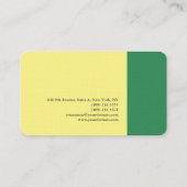 Plain Elegant Modern Minimal Zee Green Cam Visitekaartje (Achterkant)