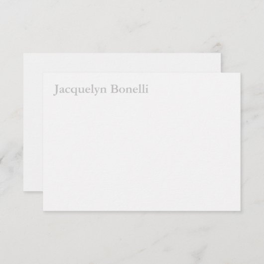 Plain Elegant Modern minimalist Bedankkaart (Voorkant / Achterkant)