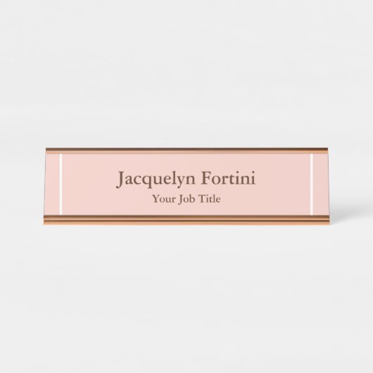 Plain Elegant Modern minimalist Bureau Naambordje (Voorkant)