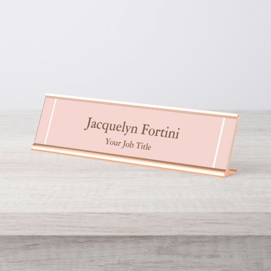 Plain Elegant Modern minimalist Bureau Naambordje (Voorkant)