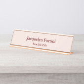 Plain Elegant Modern minimalist Bureau Naambordje (Voorkant)