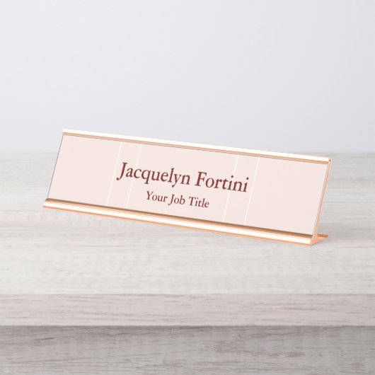 Plain Elegant Modern minimalist Bureau Naambordje (Voorkant)