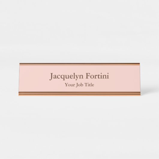 Plain Elegant Modern minimalist Bureau Naambordje (Voorkant)