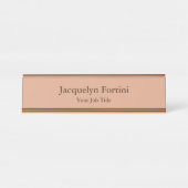 Plain Elegant Modern Minimalist Chic Bureau Naambordje (Voorkant)