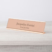 Plain Elegant Modern Minimalist Chic Bureau Naambordje (Voorkant)