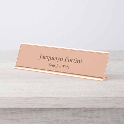 Plain Elegant Modern Minimalist Chic Bureau Naambordje (Voorkant)