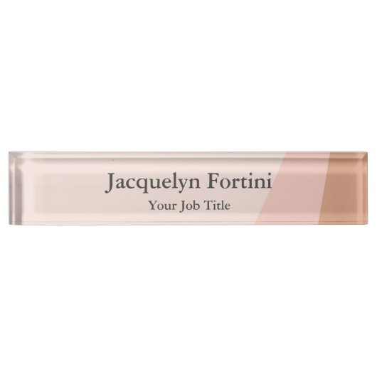 Plain Elegant Modern minimalist Naambordje (Voorkant)