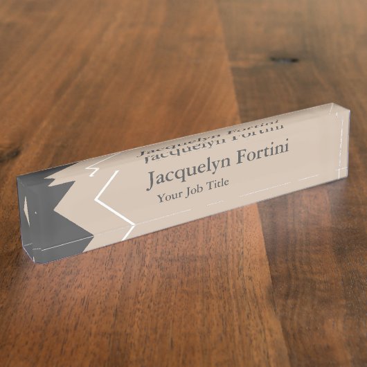 Plain Elegant Modern minimalist Naambordje (Zijkant)