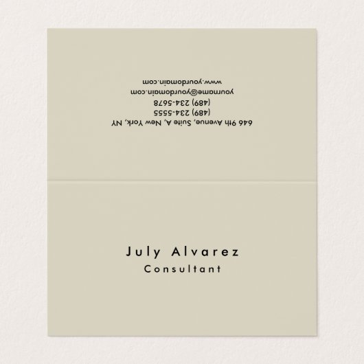 Plain Elegant Modern minimalist Visitekaartje (Buitenkant ongevouwen)