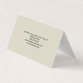 Plain Elegant Modern minimalist Visitekaartje (Achterkant)