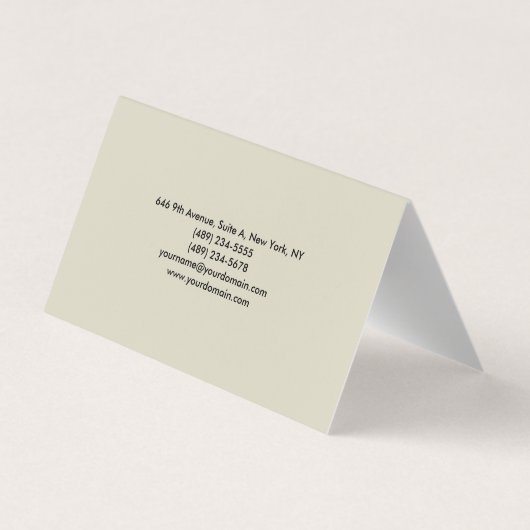 Plain Elegant Modern minimalist Visitekaartje (Achterkant)