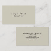 Plain Elegant Modern minimalist Visitekaartje (Voorkant / Achterkant)