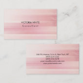 Plain Elegant Modern Roze Minimalist Visitekaartje (Voorkant / Achterkant)