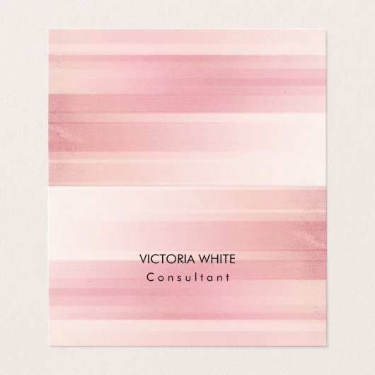 Plain Elegant Modern Roze Minimalist Visitekaartje (Buitenkant ongevouwen)
