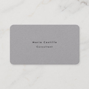 Plain Elegant Premium Grijs Minimalistisch Modern Visitekaartje