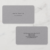 Plain Elegant Premium Grijs Minimalistisch Modern Visitekaartje (Voorkant / Achterkant)