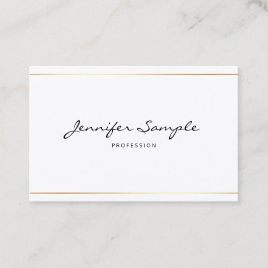 Plain Elegant Professional Handgeschreven Script L Visitekaartje (Voorkant)