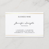 Plain Elegant Professional Handgeschreven Script L Visitekaartje (Achterkant)
