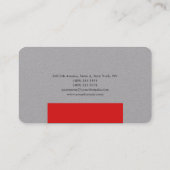 Plain Elegant Rood Grijs Modern Minimalistisch Des Visitekaartje (Achterkant)