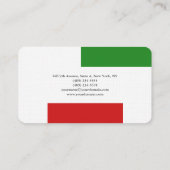 Plain Elegant Rood Groen Wit Modern Minimalist Visitekaartje (Achterkant)