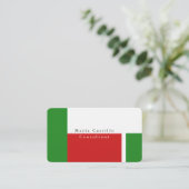 Plain Elegant Rood Groen Wit Modern Minimalist Visitekaartje (Staand voorkant)