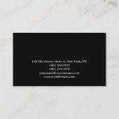 Plain Elegant roze zwarte strepes Professional Visitekaartje (Achterkant)