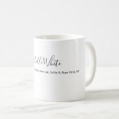 Plain Elegant White Professional Modern Koffiemok (Voorkant rechts)