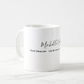Plain Elegant White Professional Modern Koffiemok (Voorkant links)