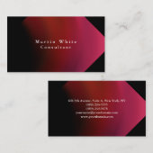 Plain Elegant Zwart Rood Professioneel Modern Visitekaartje (Voorkant / Achterkant)