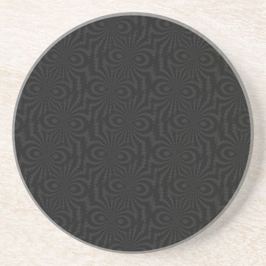 Plain en Simple Black Twisted Velvet Pattern Zandsteen Onderzetter (Voorkant)